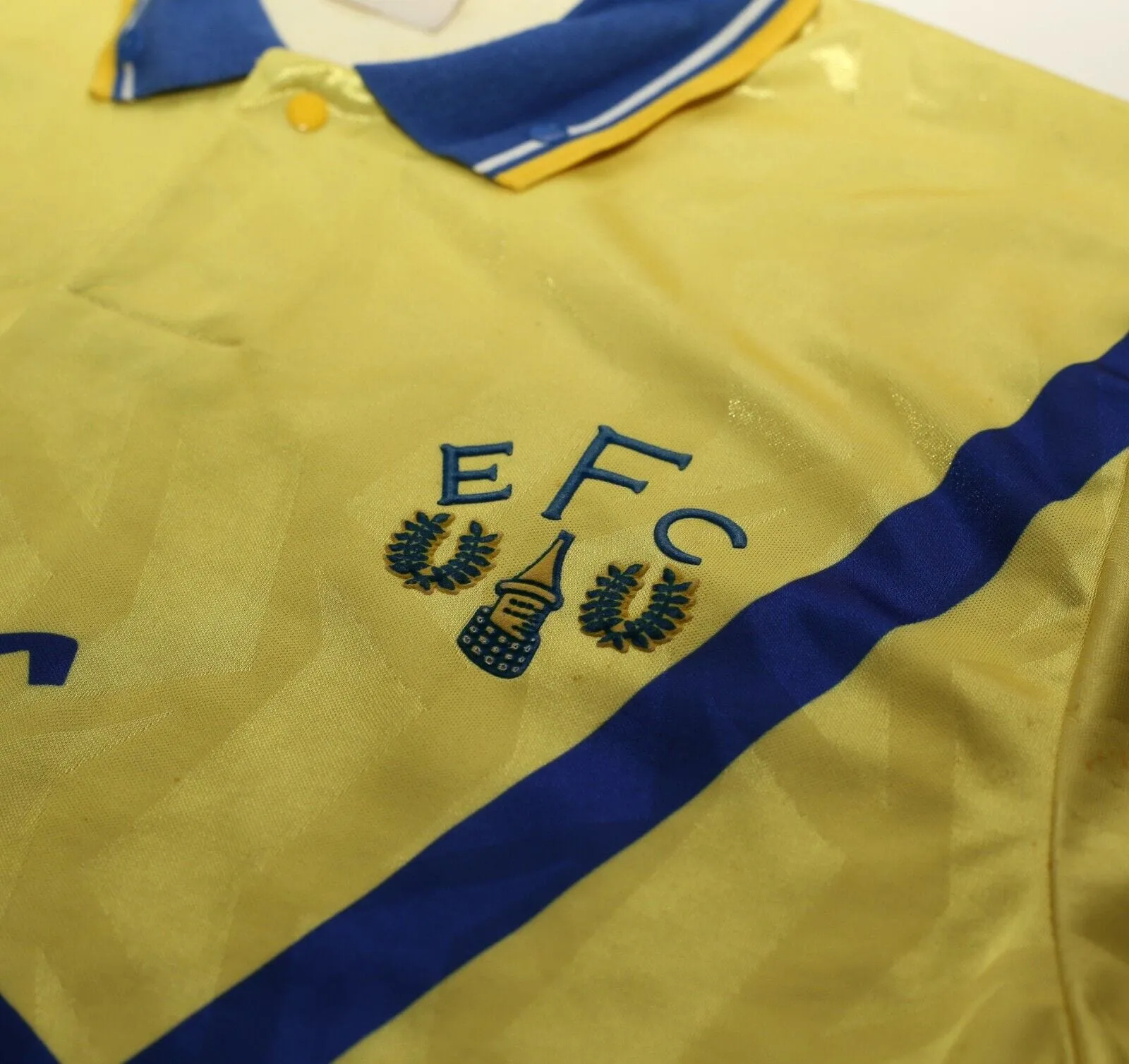 1990/92 EVERTON Vintage Umbro Away Football Shirt Jersey (L)