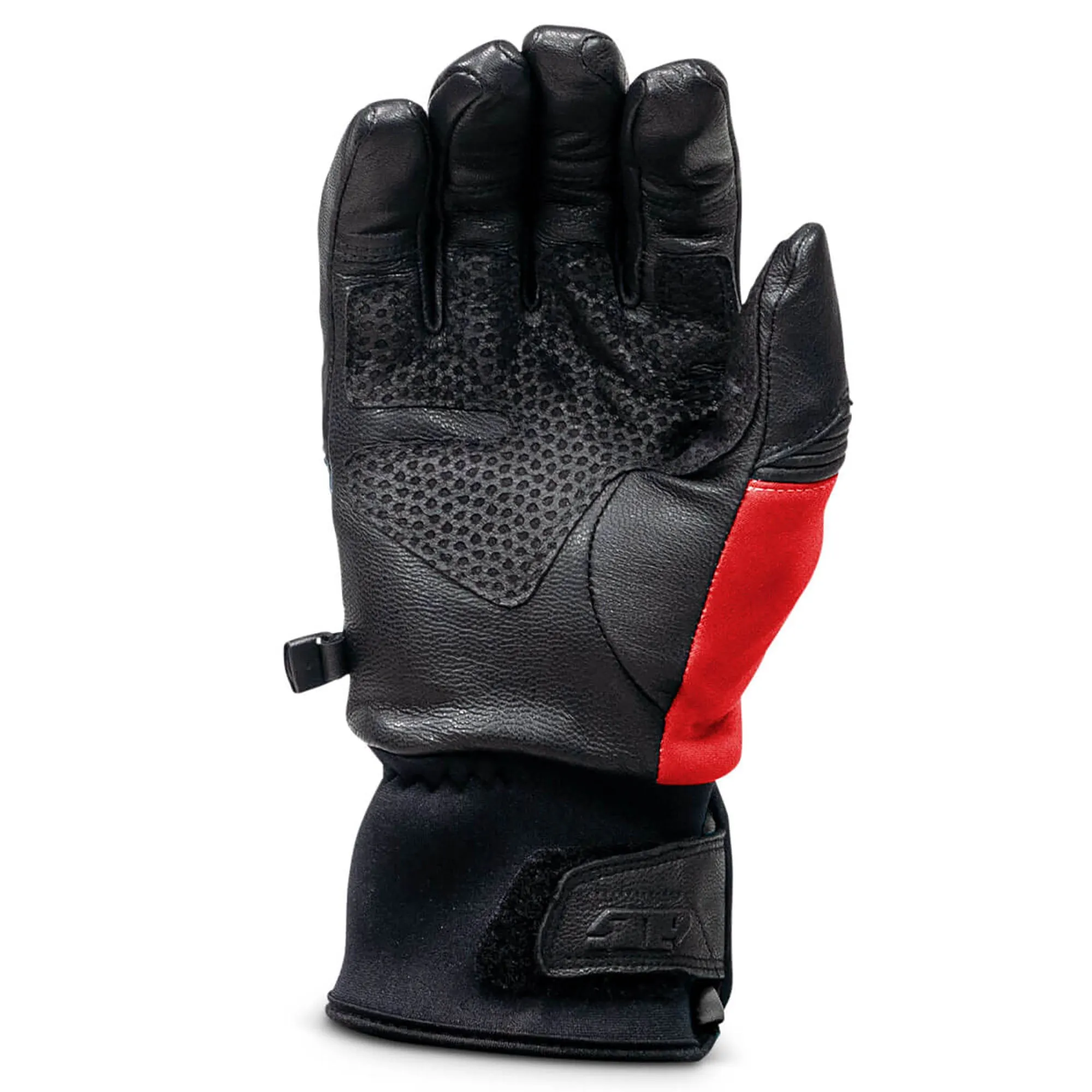 509  Stoke Snowmobile Gloves Insulated Leather Low Stretch Cuff Premium Fit Red