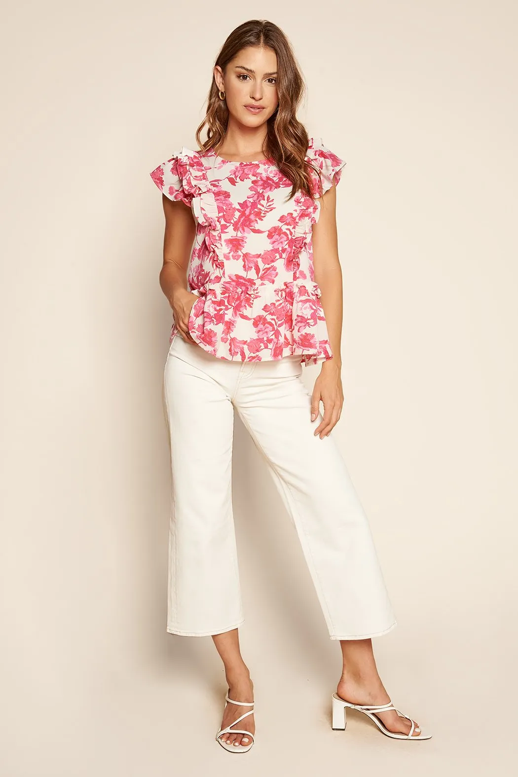 Antoinette Floral Kindred Peplum Top