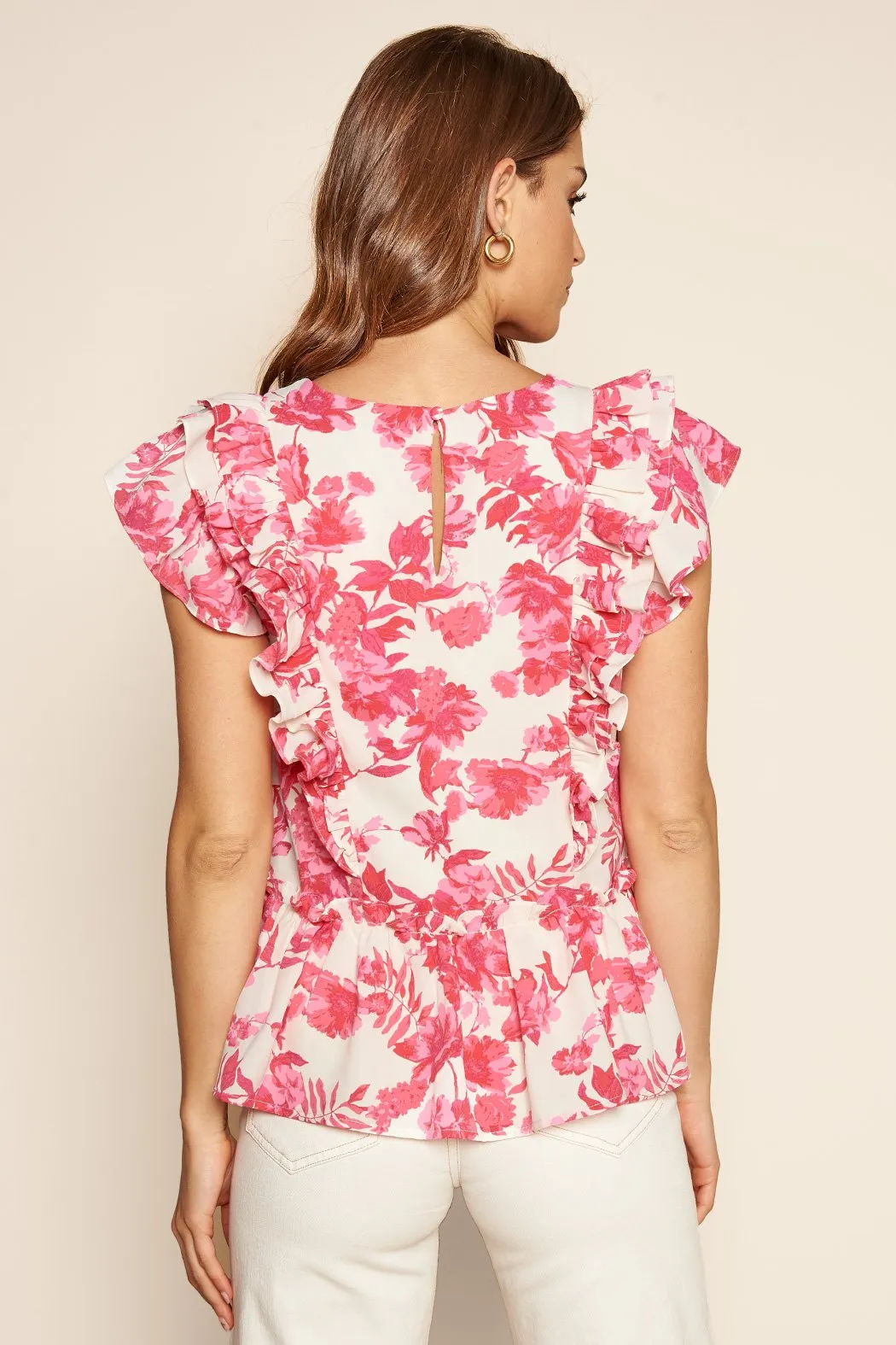 Antoinette Floral Kindred Peplum Top