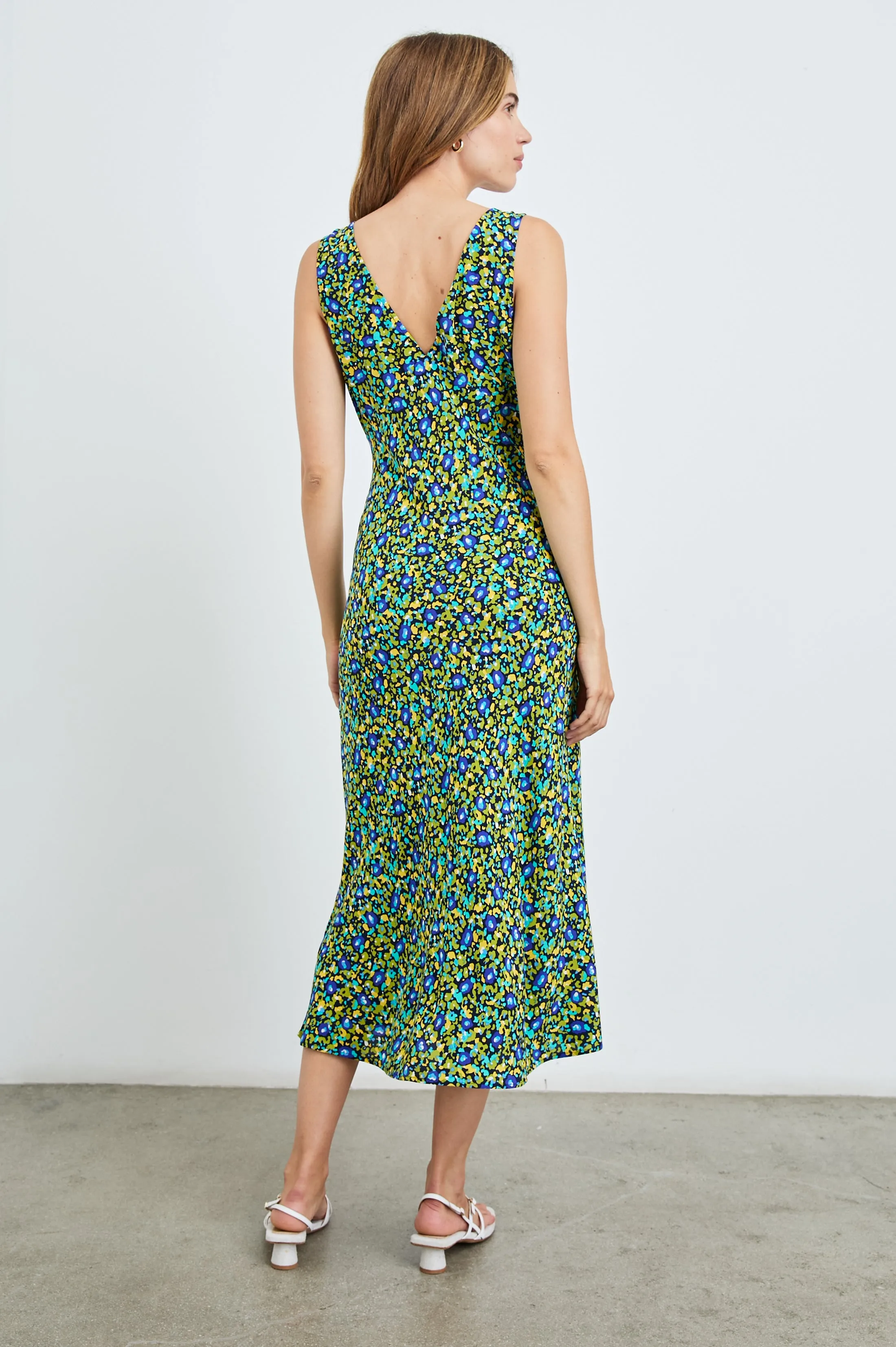 AUDRINA DRESS - ABSTRACT GARDEN