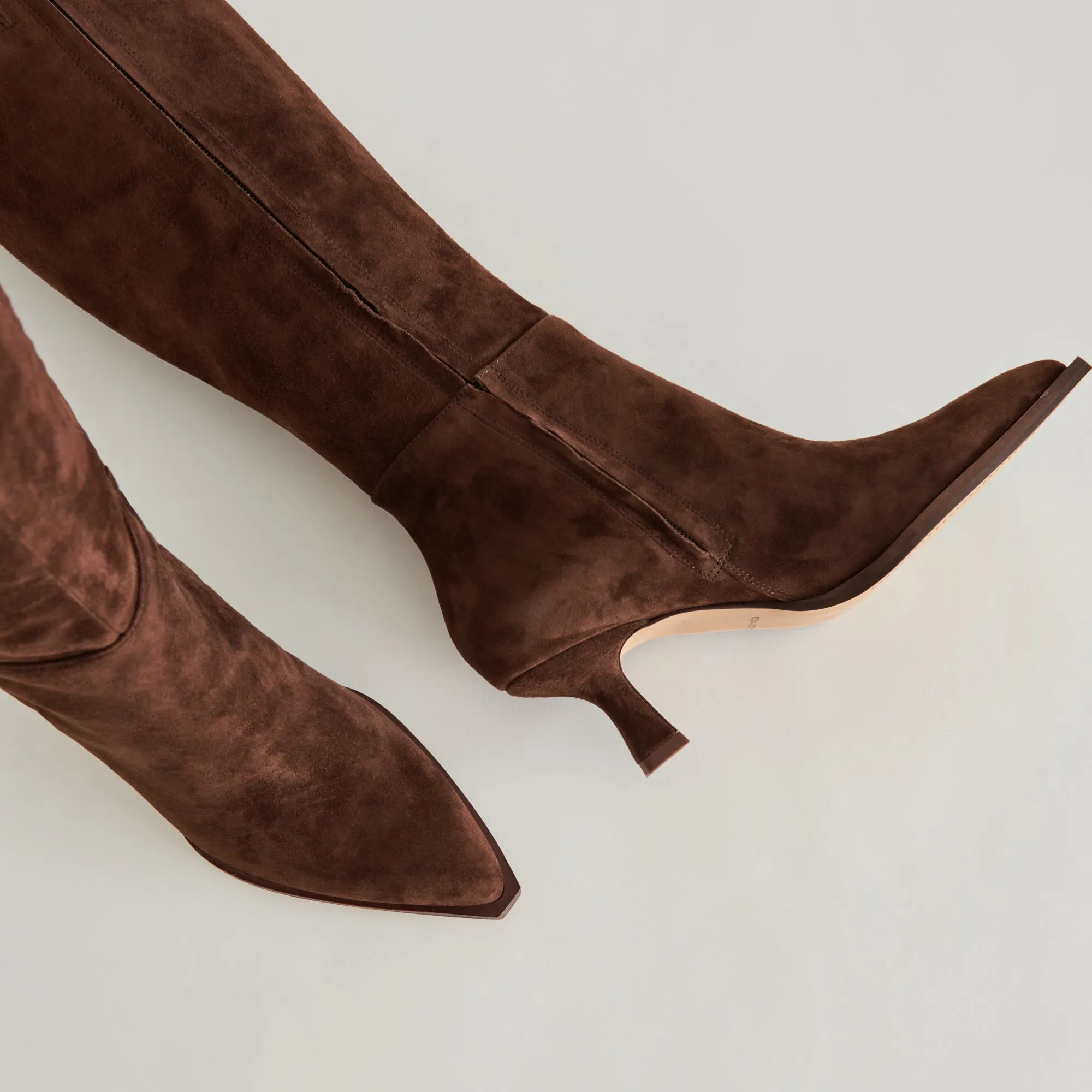 AUGGIE WIDE CALF BOOTS DK BROWN SUEDE