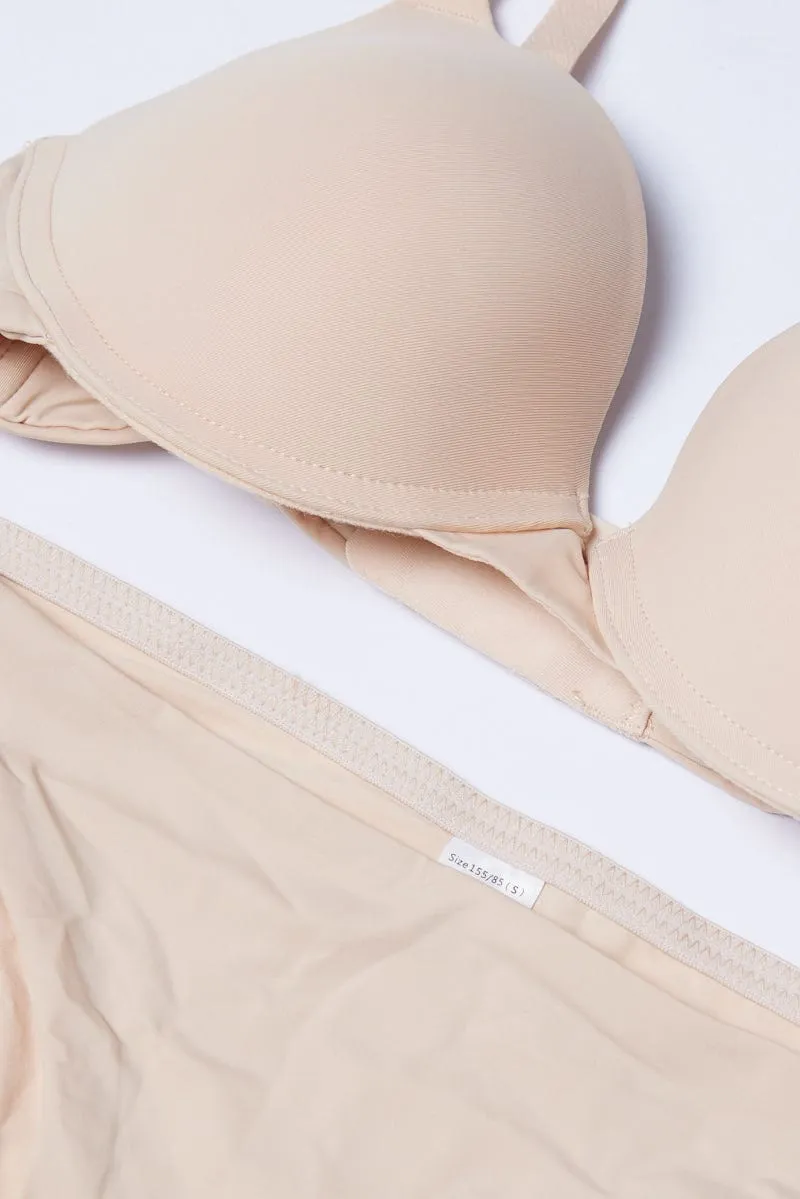 Beige Lingerie Set