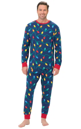 Christmas Lights Men's Pajamas - Pet & Owner