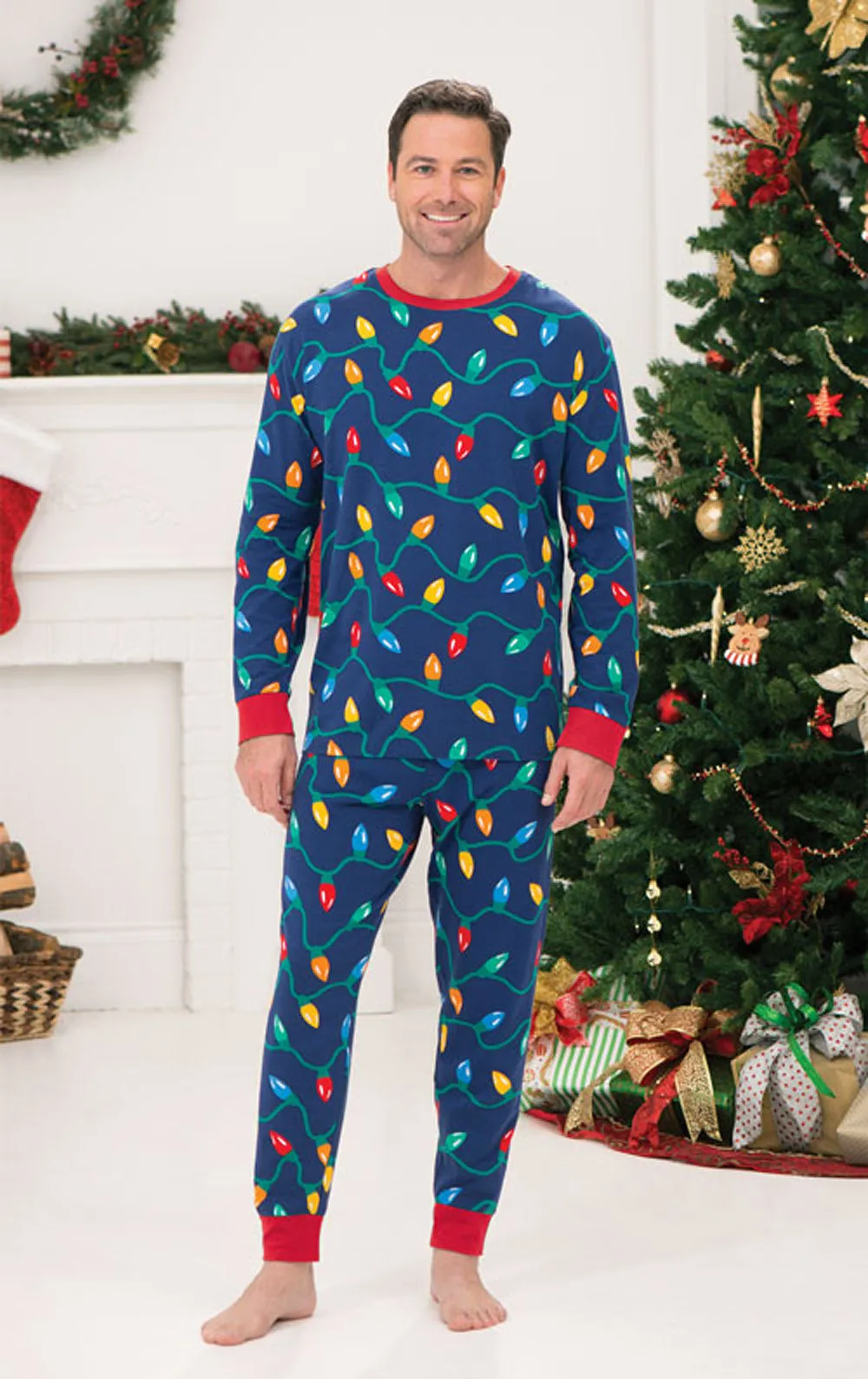 Christmas Lights Men's Pajamas