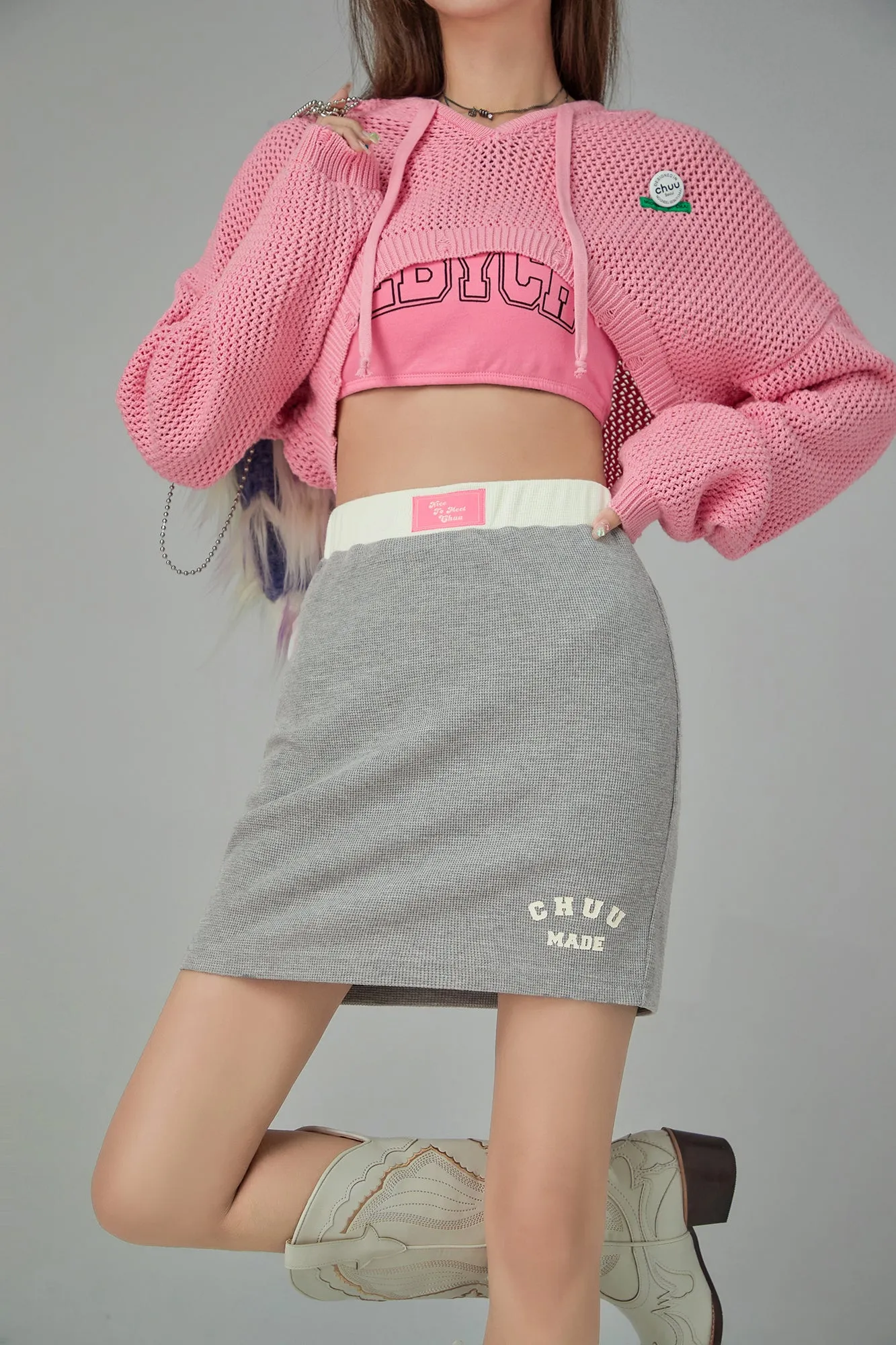 Chuu Made Waistband Mini Skirt