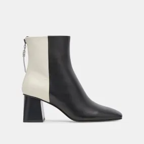 FIFI H2O BOOTIES BLACK WHITE LEATHER