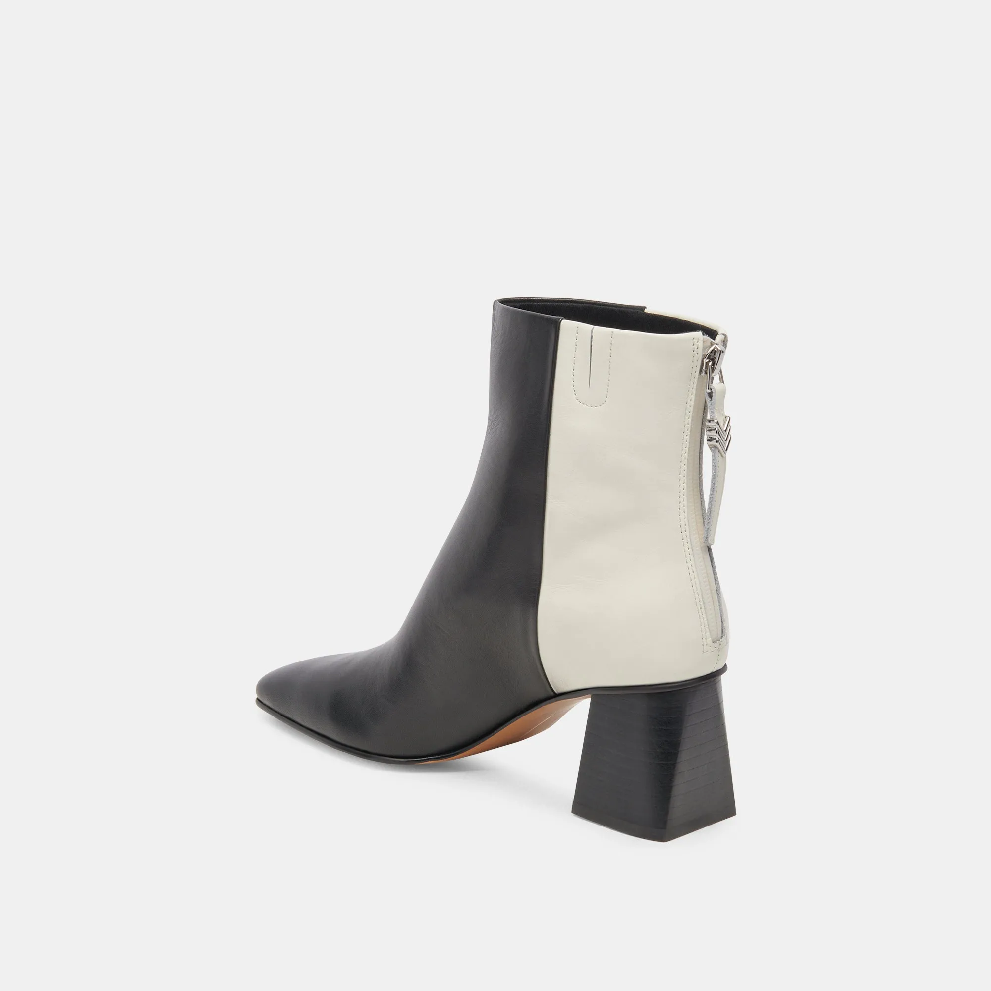 FIFI H2O BOOTIES BLACK WHITE LEATHER