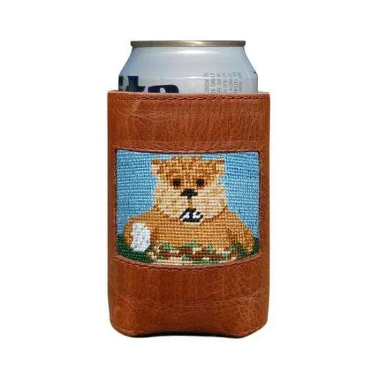 Gopher Golf Needlepoint Can Cooler