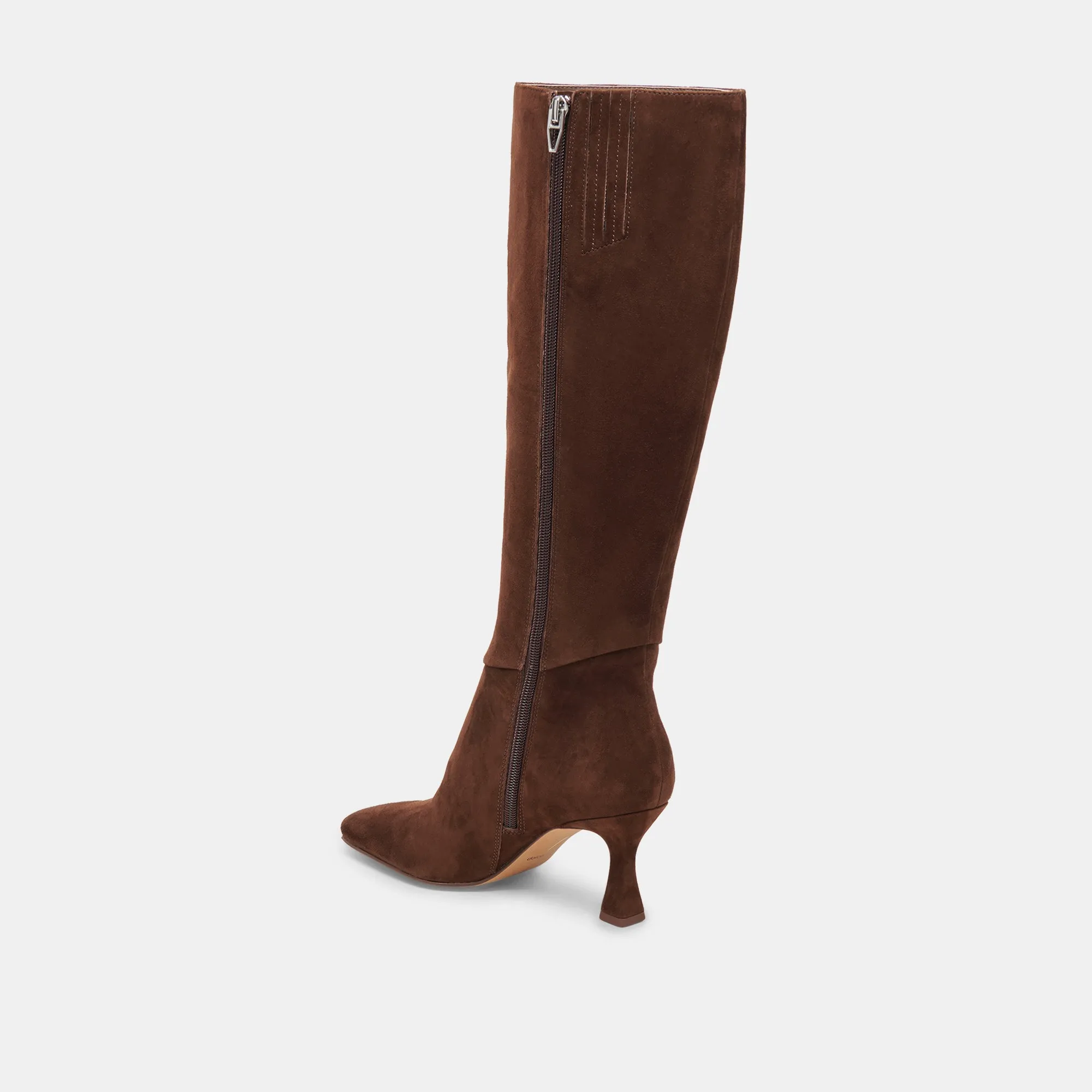 GYRA EXTRA WIDE CALF BOOTS DK BROWN SUEDE