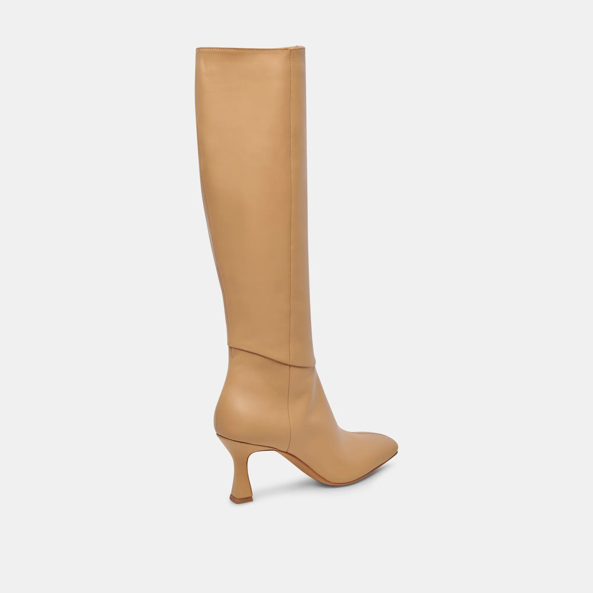 GYRA WIDE CALF BOOTS TAN LEATHER