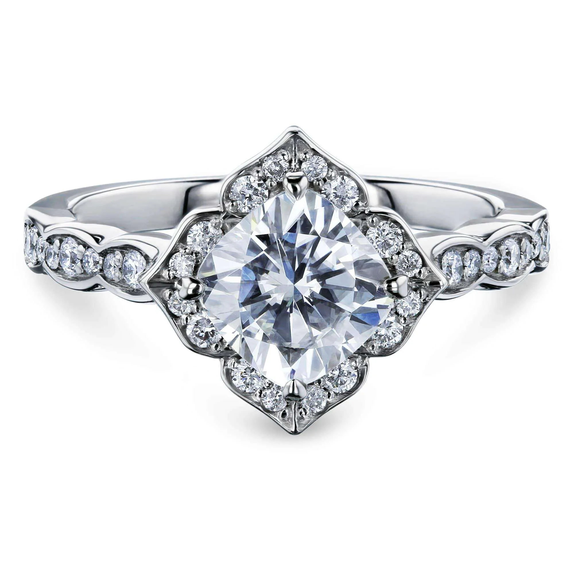 Jasmine Moissanite & Diamond Ring - Forever One