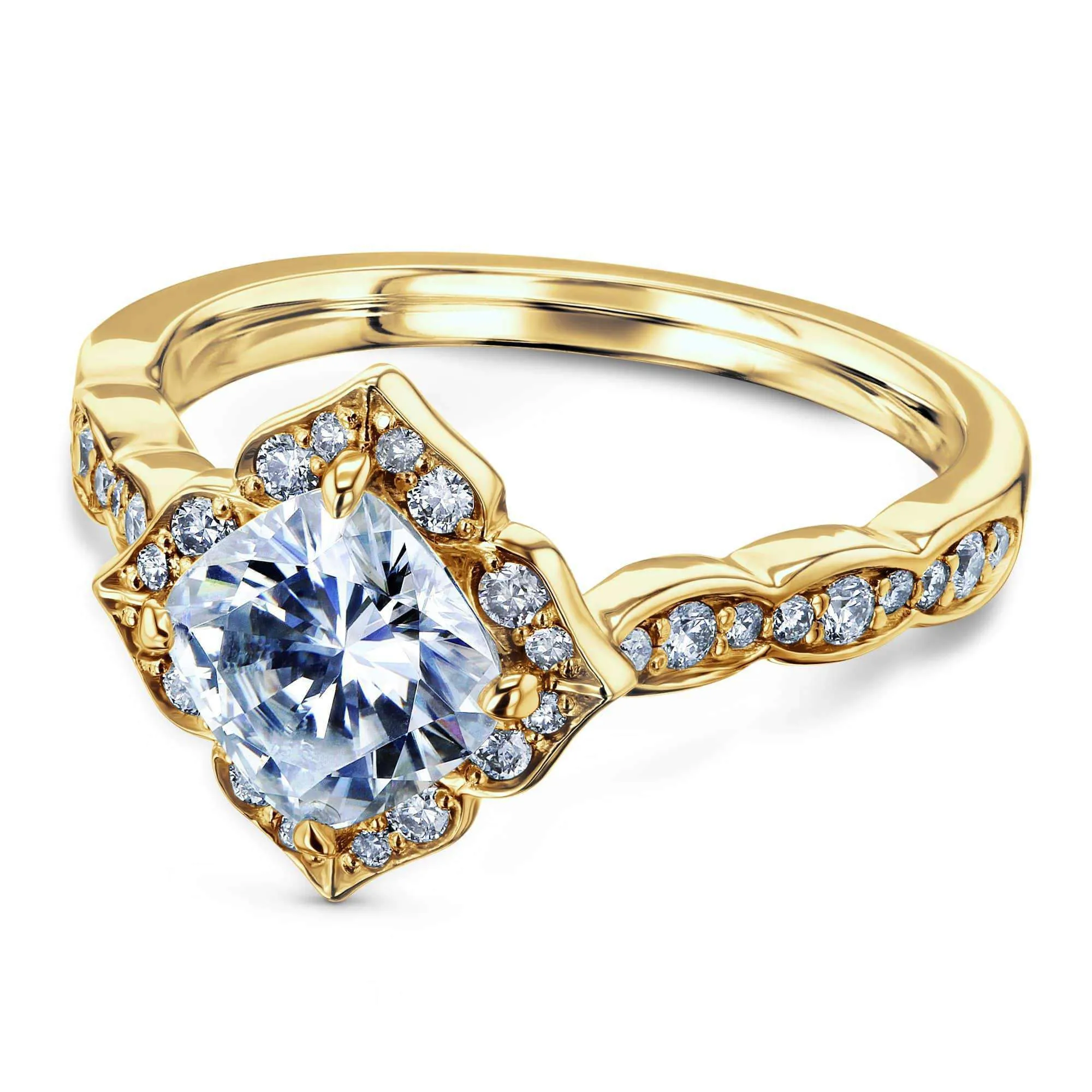 Jasmine Moissanite & Diamond Ring - Forever One