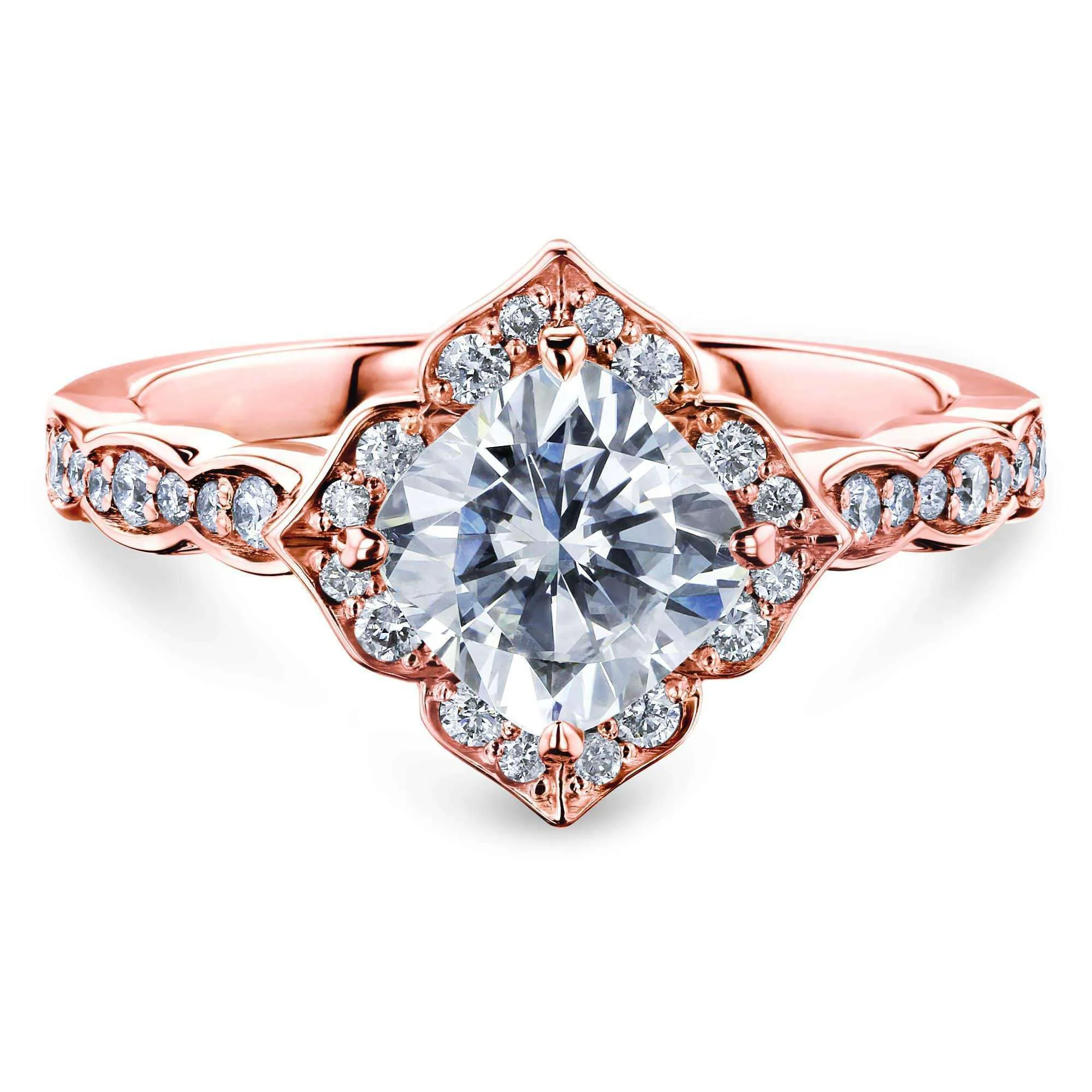 Jasmine Moissanite & Diamond Ring - Forever One