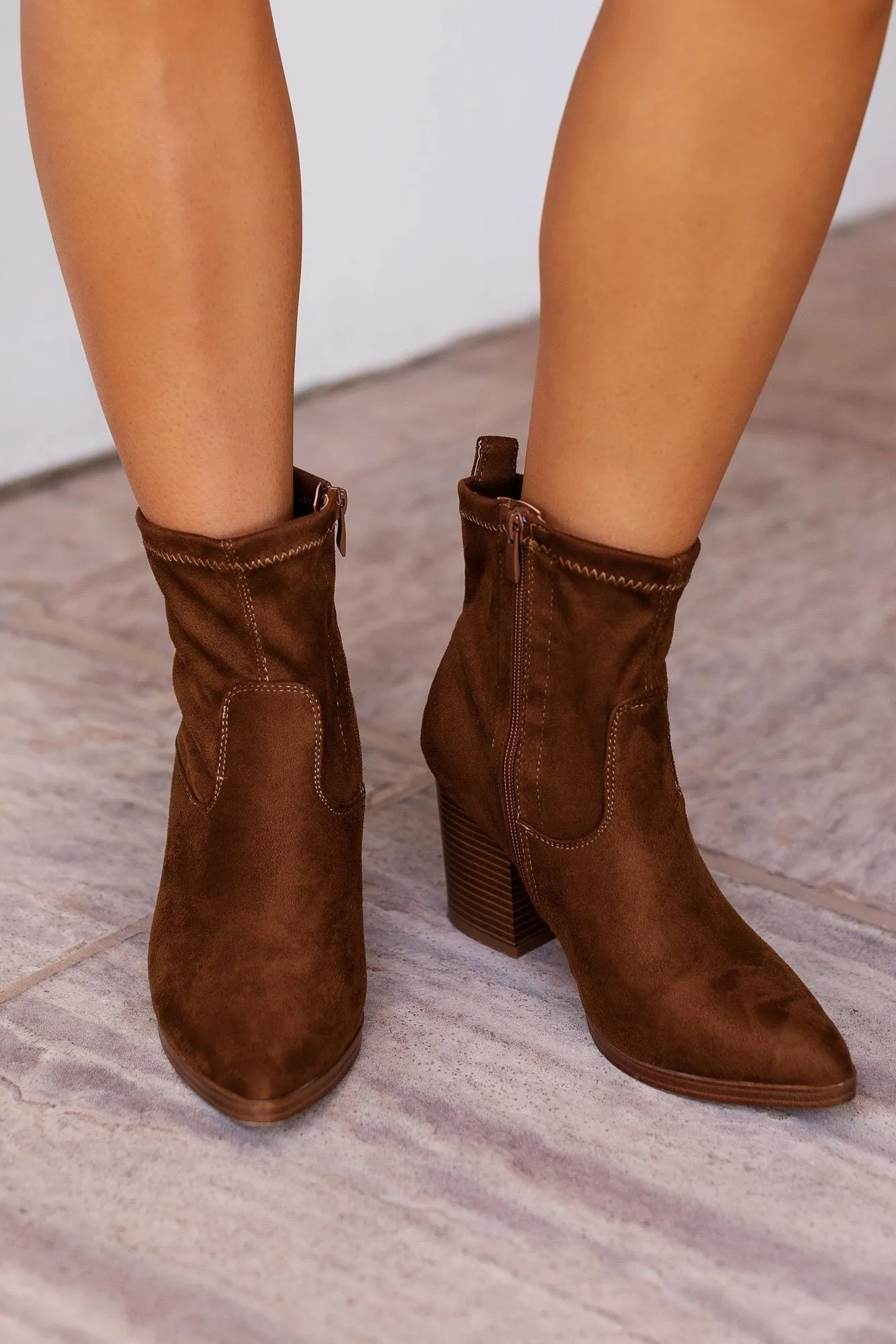 Koda Chocolate Sock Booties