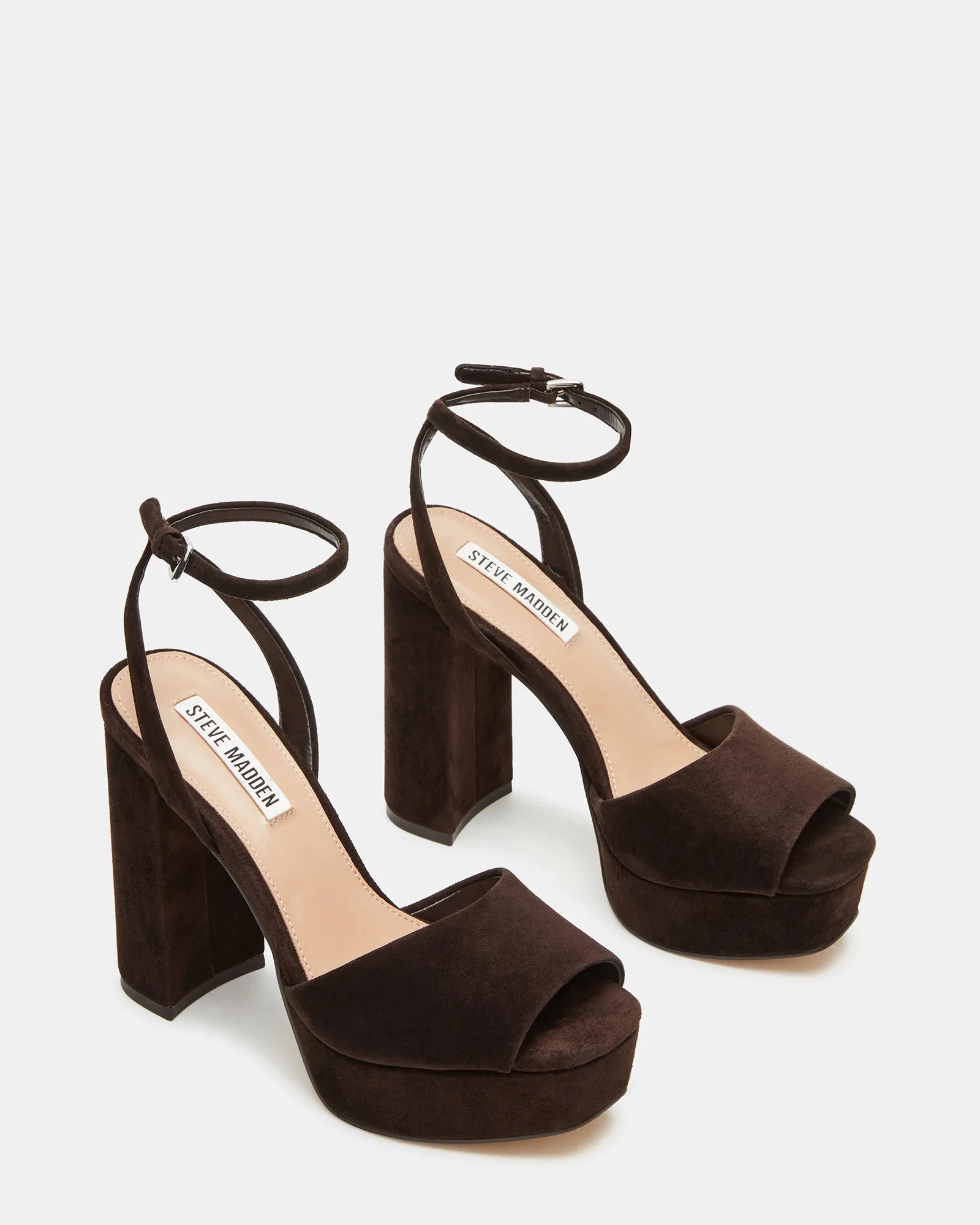 LOURDES CHOCOLATE BROWN SUEDE