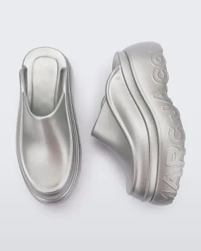 Melissa Marc Jacobs AD Silver Plaform Heel Clog For Women