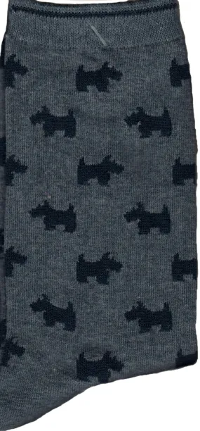 MHS K Bell Scottie Dog Silhouette Socks