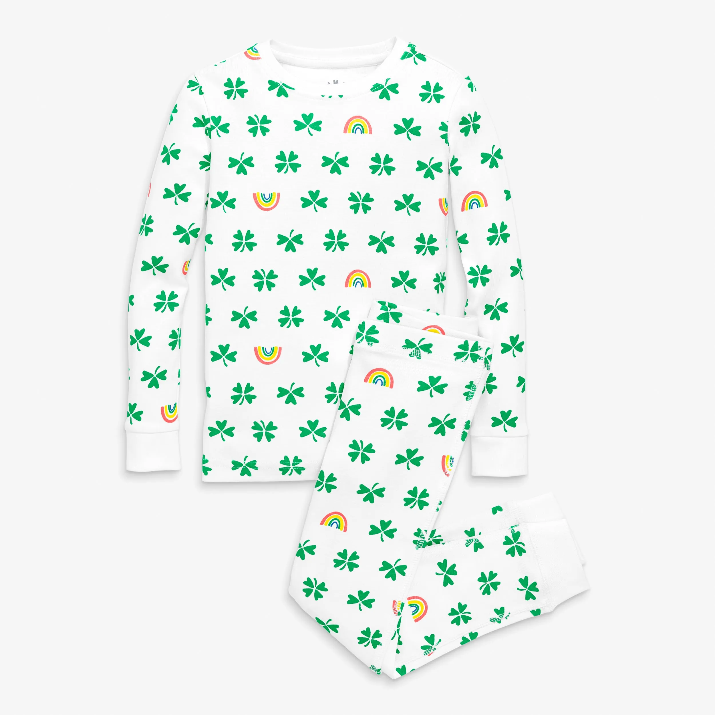 Organic PJ set in lucky clovers