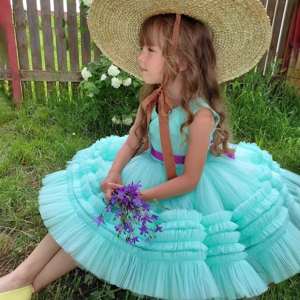 Puffy Flower Girl Princess Dress