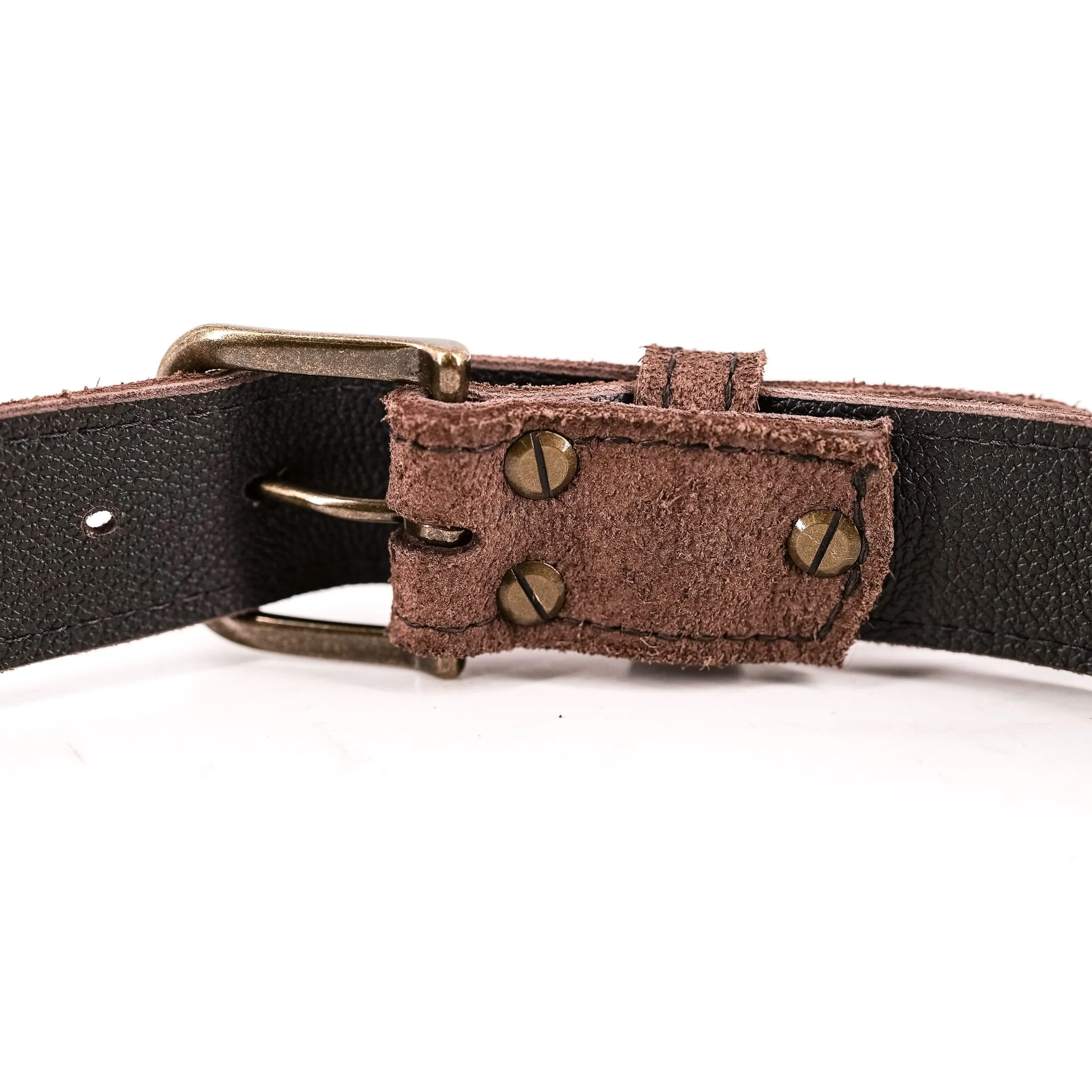 Rough Mocha Leather Belt