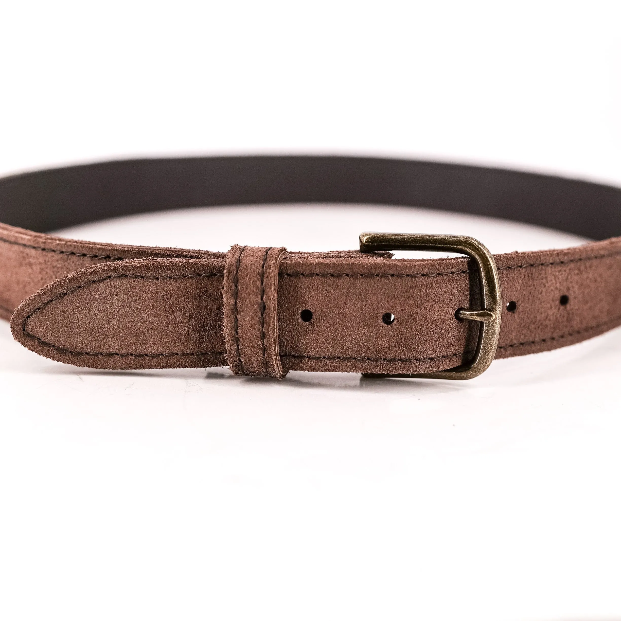 Rough Mocha Leather Belt