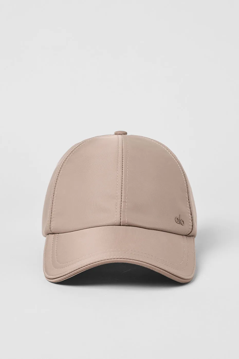 Satin Off-Duty Cap - Taupe Satin