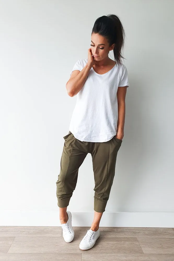 Shine On Label Feeling Lucky Pants Khaki