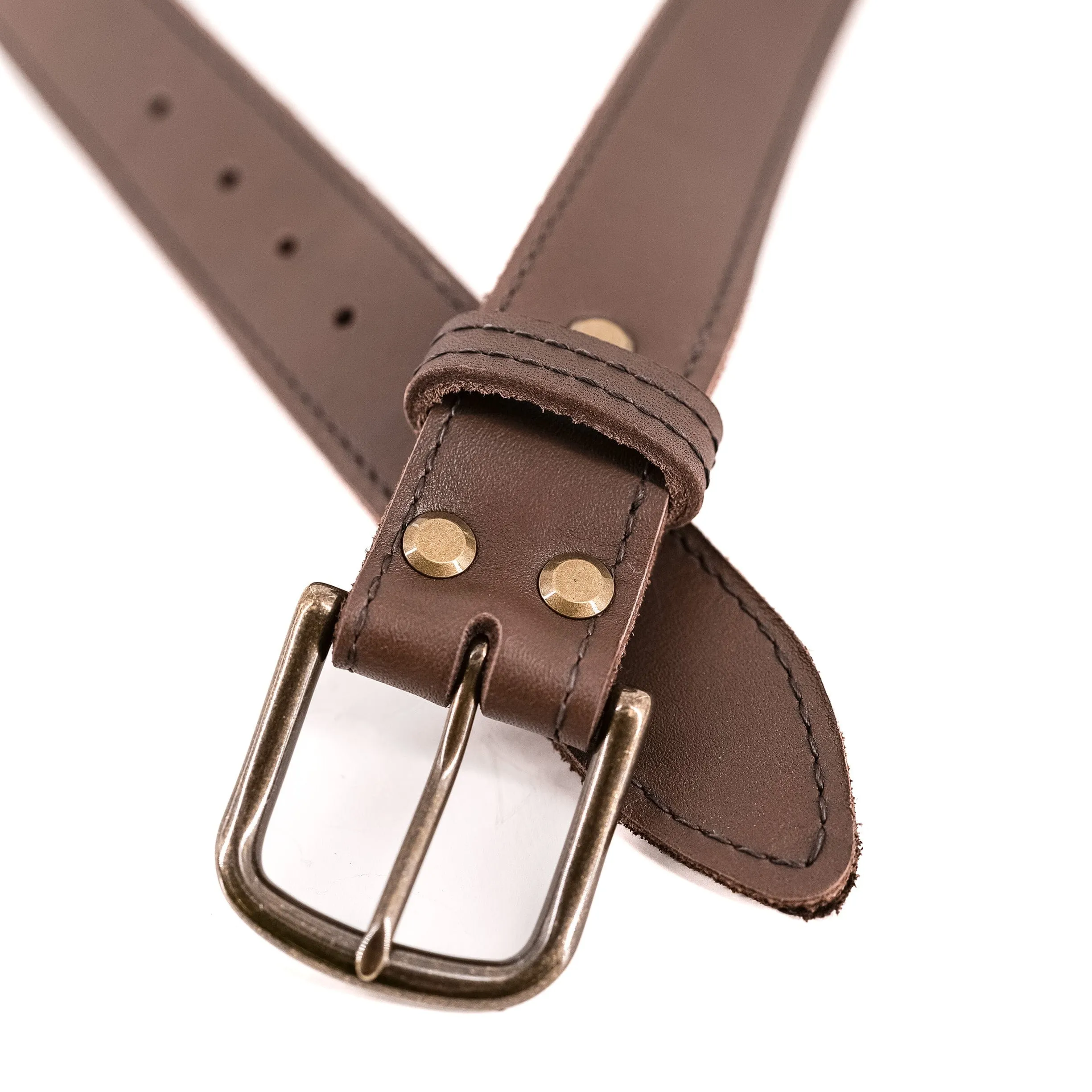 Smooth Mocha Leather Belt