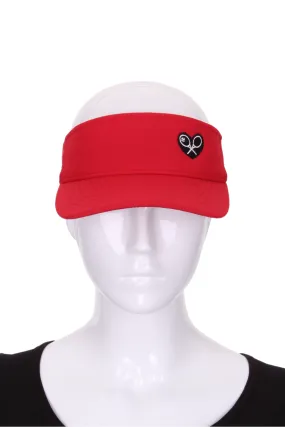 Visor Red with Heart   Rackets Logo